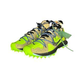 Off-White x Nike Zoom Terra Kiger 5 Sneakers Shoes Electric Green Sz 8.5 Womens